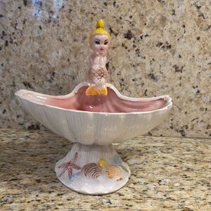 Vintage Ceramic Mermaid Dish